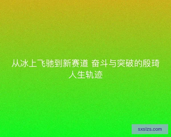 从冰上飞驰到新赛道 奋斗与突破的殷琦人生轨迹